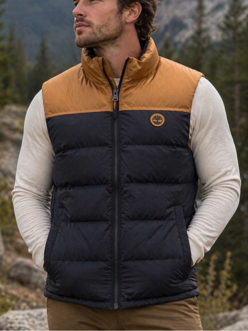 Timberland Two-Tone Quilted Puffer Vest